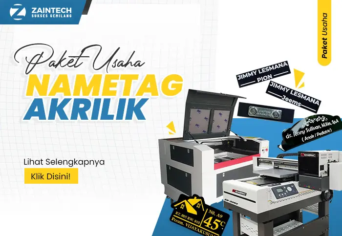 Paket Usaha Nametag Akrilik