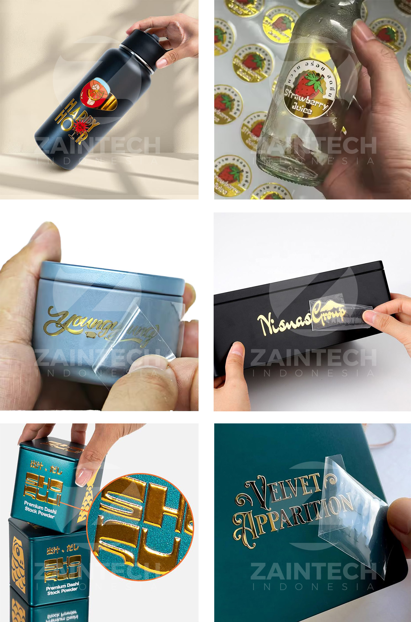 Hasil Mesin Printer UV DTF FOIL Emeric