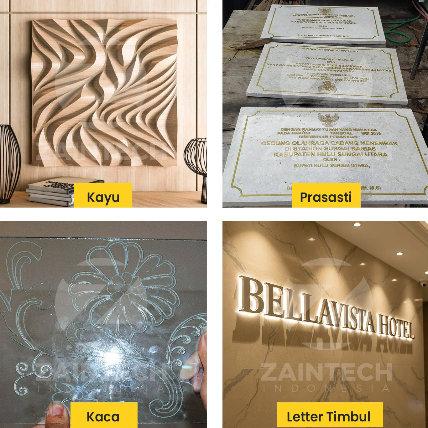 Hasil Mesin Laser CNC Router 1212
