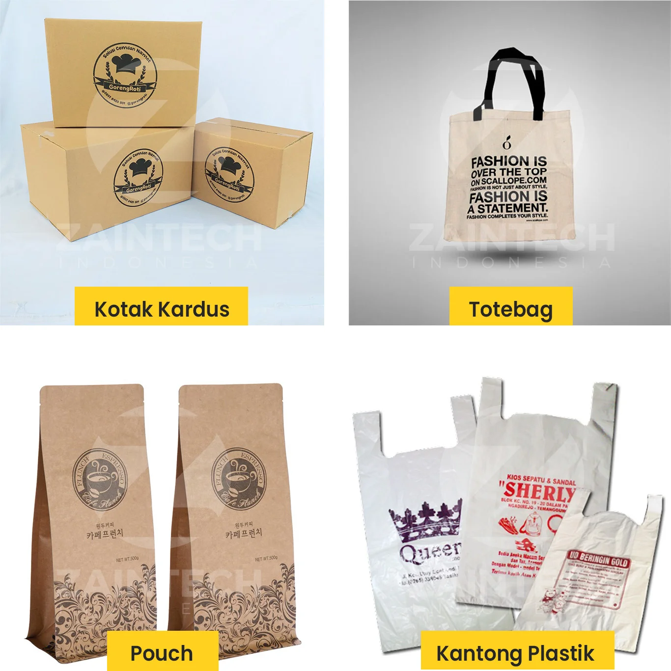 Hasil Mesin Sablon Datar Semi Otomatis